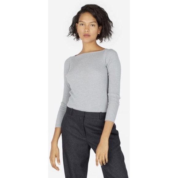🆕 EVERLANE The Luxe Wool Ribbed Sweater - Picture 2 of 9